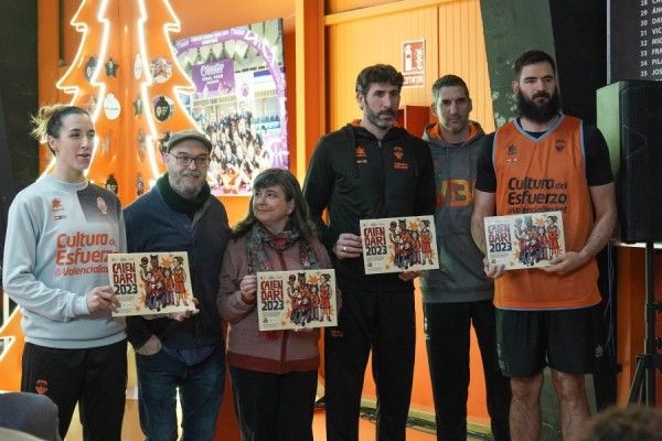 Presentado el Calendario Solidario 2023 del Valencia Basket en colaboración con el CPCI Cruz Roja
