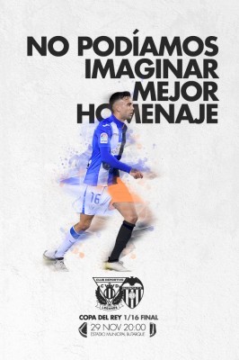 El Leganés se acuerda de Rober Ibáñez en su último cartel