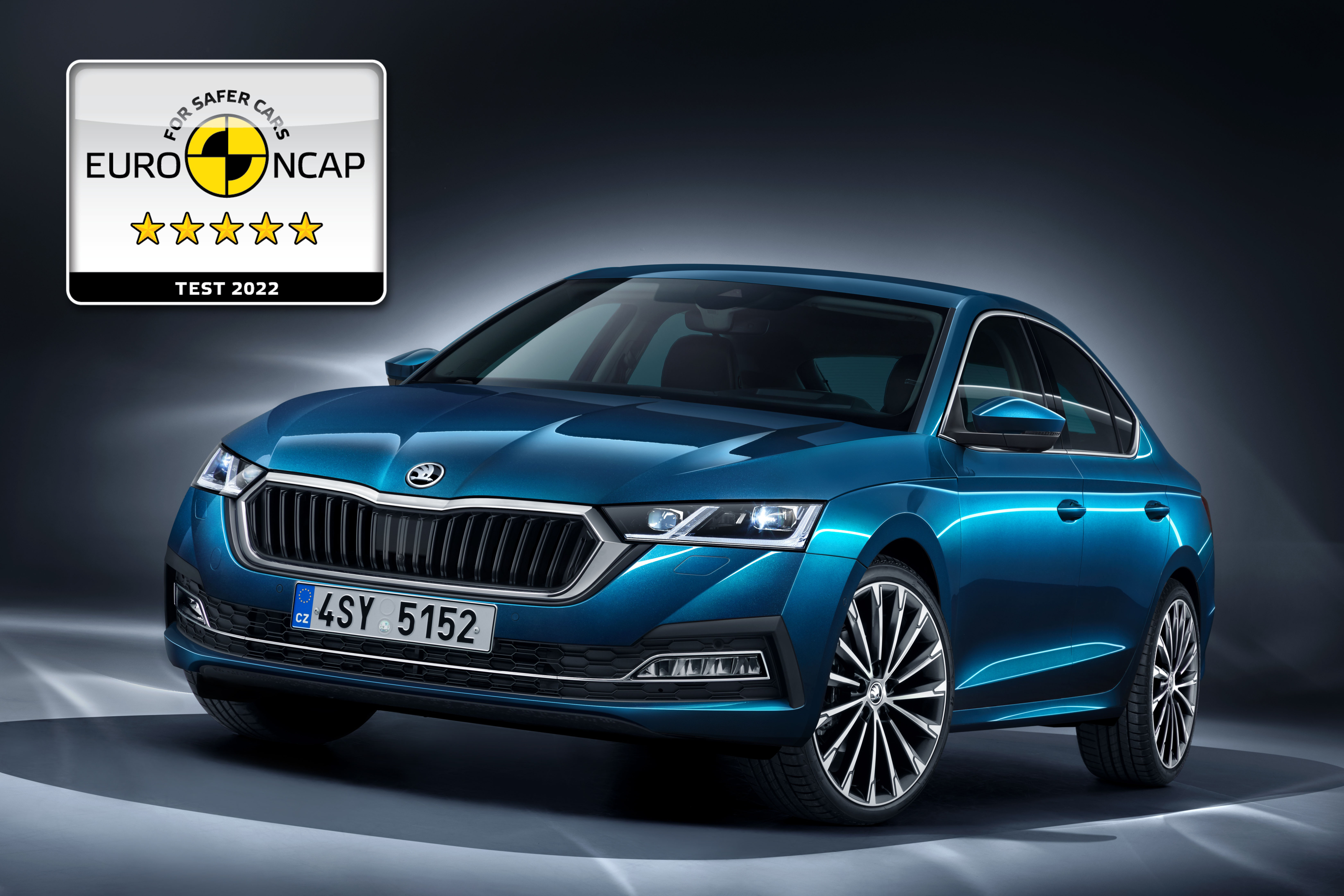 El Škoda Octavia recibe de nuevo 5 estrellas en la exigente prueba de referencia Euro NCAP para la seguridad en caso de colisión
