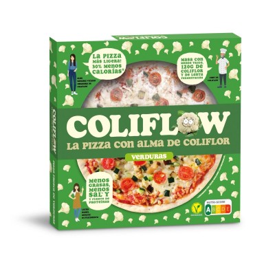 Coliflow y Glovo se alían para llevar a domicilio las pizzas con base con coliflor en Barcelona, Madrid y Valencia
