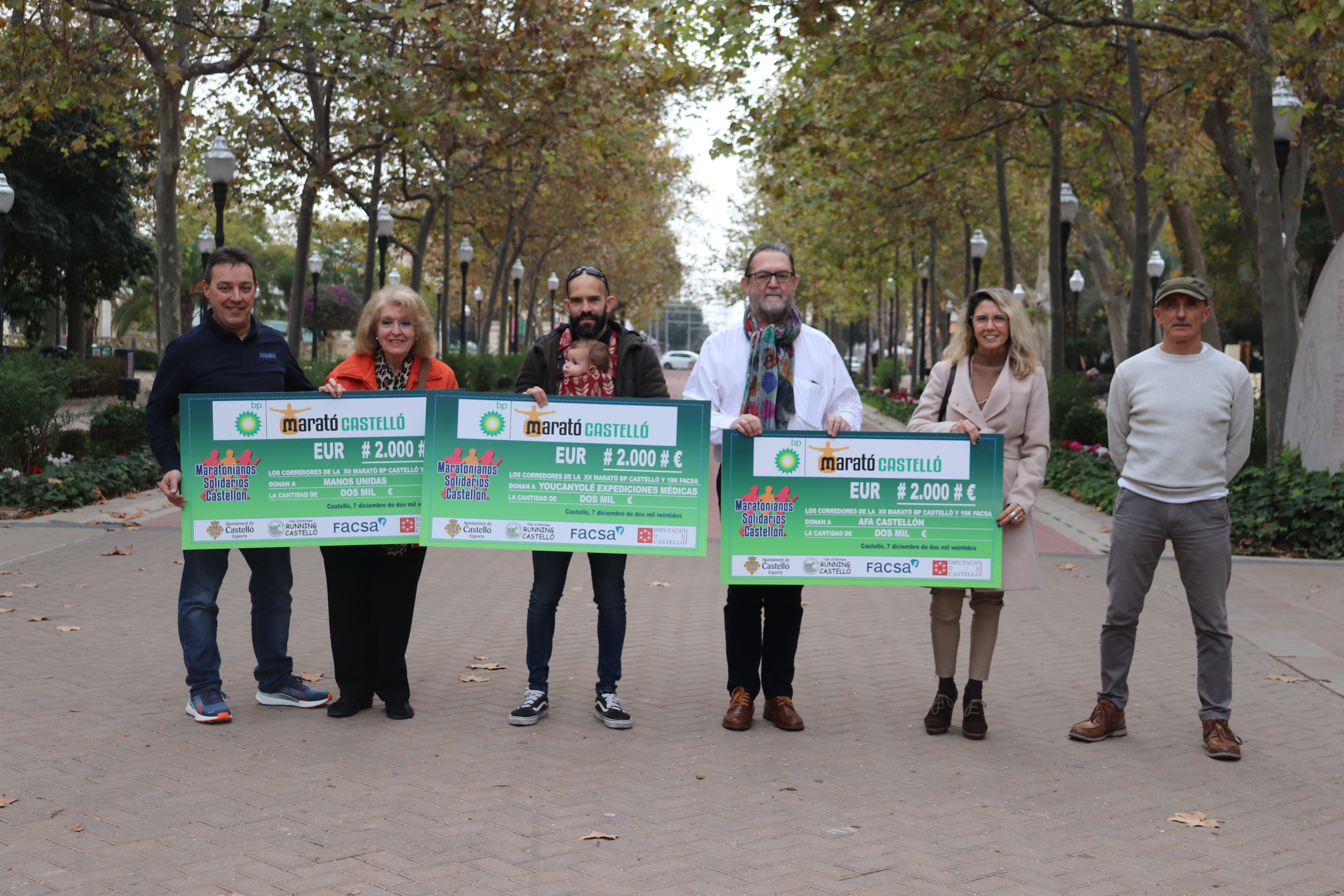 Tres ONGs de Castellón reciben 6.000 euros recaudados en el último maratón 