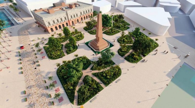 La plaza de Héroes de Cavite se prepara para una transformación que recupere su aspecto del pasado