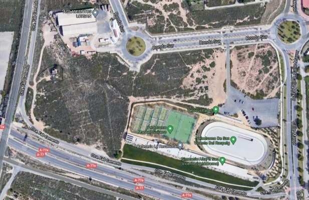 La pista de atletismo proyectada en San Vicente desde hace tres años invadiría parte del velódromo