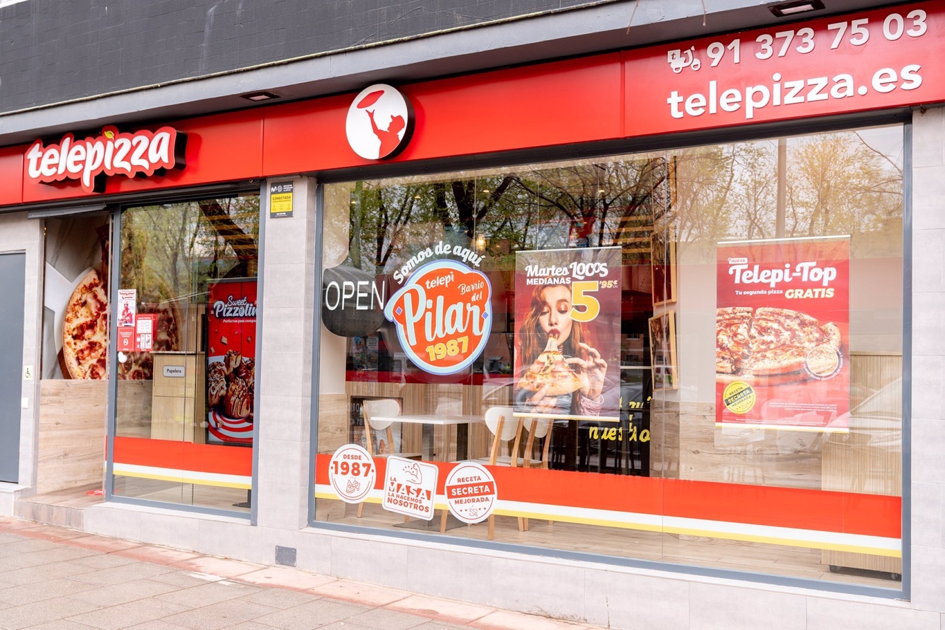 Telepizza cumple 35 años con unas 1.400 tiendas en todo el mundo, 720 de ellas en España