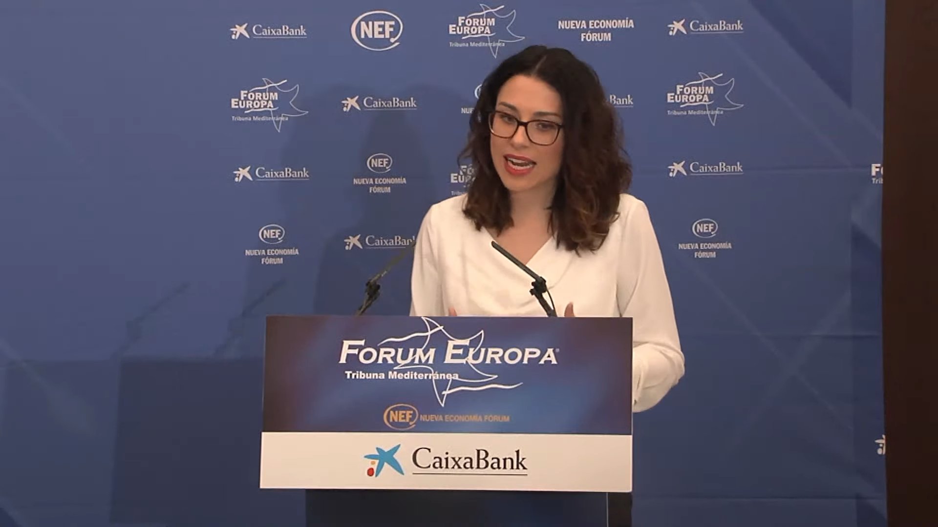 Aitana Mas durante su intervención en el foro. Foto: @AitanaMas - 