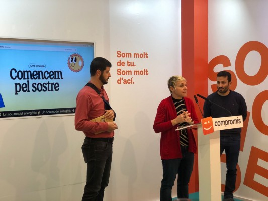 Compromís completa su giro en renovables hasta chocar con el PSPV