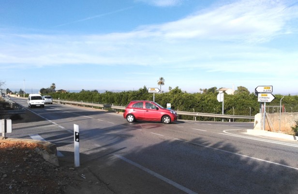 La Diputació inicia las obras para mejorar la seguridad en la carretera de Alzira a Corbera
