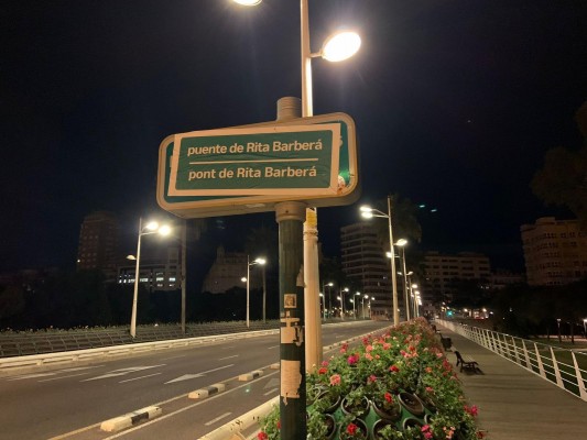 'Cachorros' de Català renombran el Puente de Las Flores para convertirlo en el de Rita Barberá 