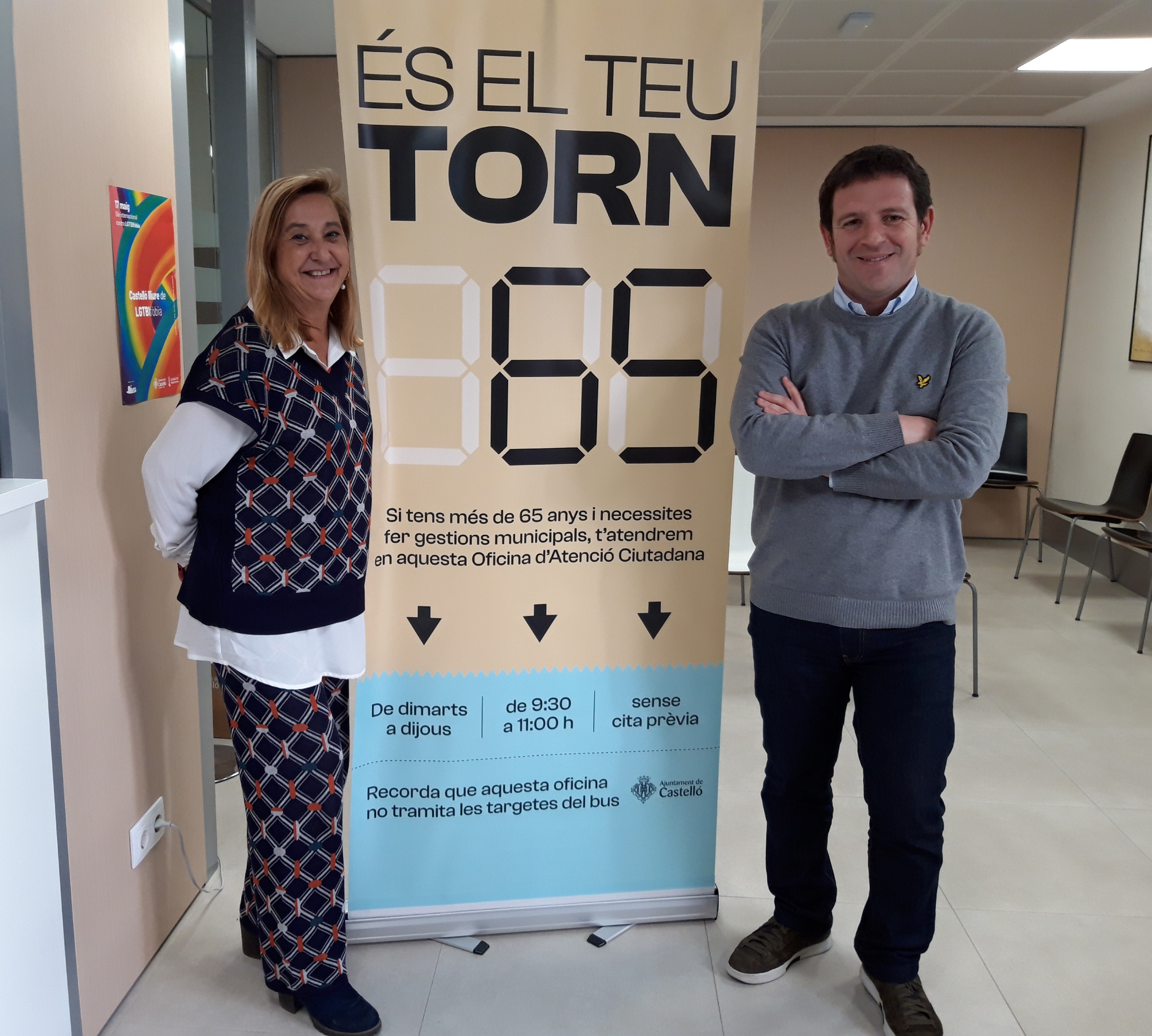 Castelló facilita las gestiones administrativas a las personas mayores de 65 años sin cita previa 