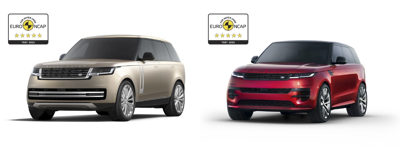 Range Rover y Range Rover Sport reciben una calificación de cinco estrellas en las pruebas de seguridad de Euro NCAP
