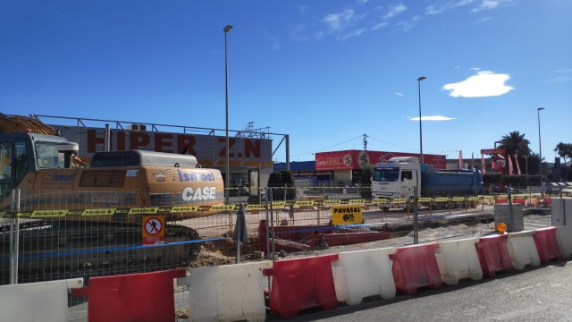 Las obras del nuevo colector de Sant Joan pretenden aumentar la capacidad de la red de pluviales