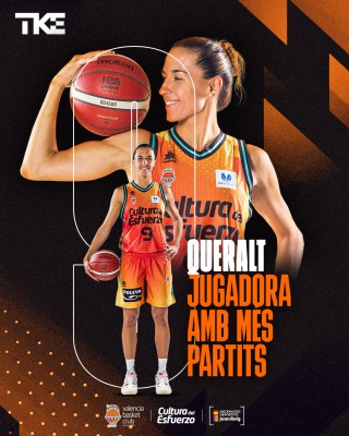 Casas, jugadora con más partidos en la historia del Valencia Basket femenino

