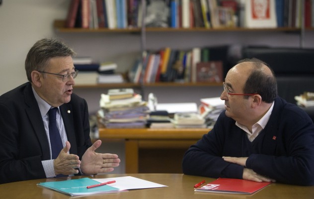 Puig aparca sus diferencias orgánicas con Iceta por la financiación autonómica