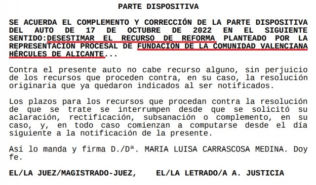 La instructora del 'caso Abde' aclara las 'dudas' de la Fundación y se reactiva el plazo para recurrir