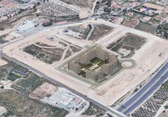 Así se plantea una de las manzanas del nuevo sector de Altabix en Elche: cuatro grandes bloques de 7 plantas