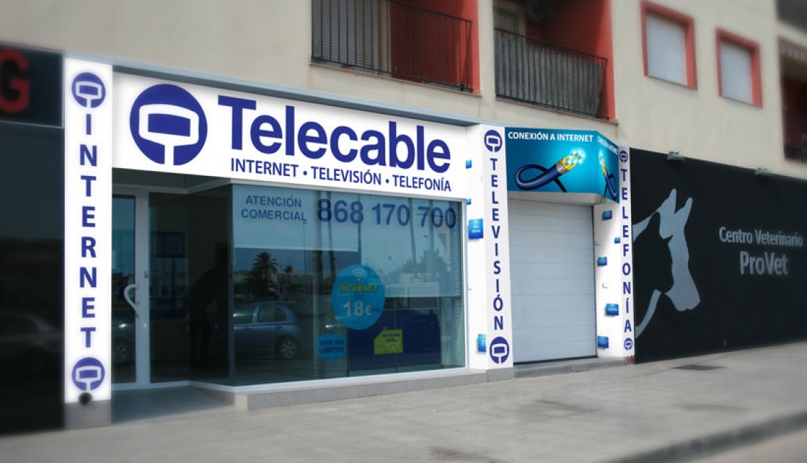 Oficina de Telecable en la localidad murciana de Los Alcázares. Foto: TELECABLE - 