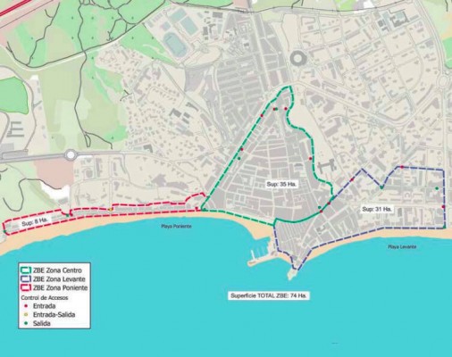 Cuatro empresas pujan por el contrato de la creación de la Zona de Bajas Emisiones de Benidorm
