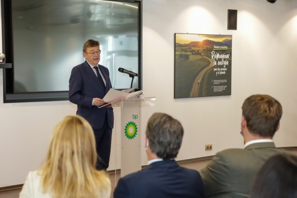 La Generalitat aportará 3 millones al proyecto de Bp para obtener combustibles renovables en Castellón