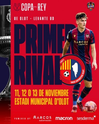 El Levante se enfrentará al Olot en la primera ronda de Copa