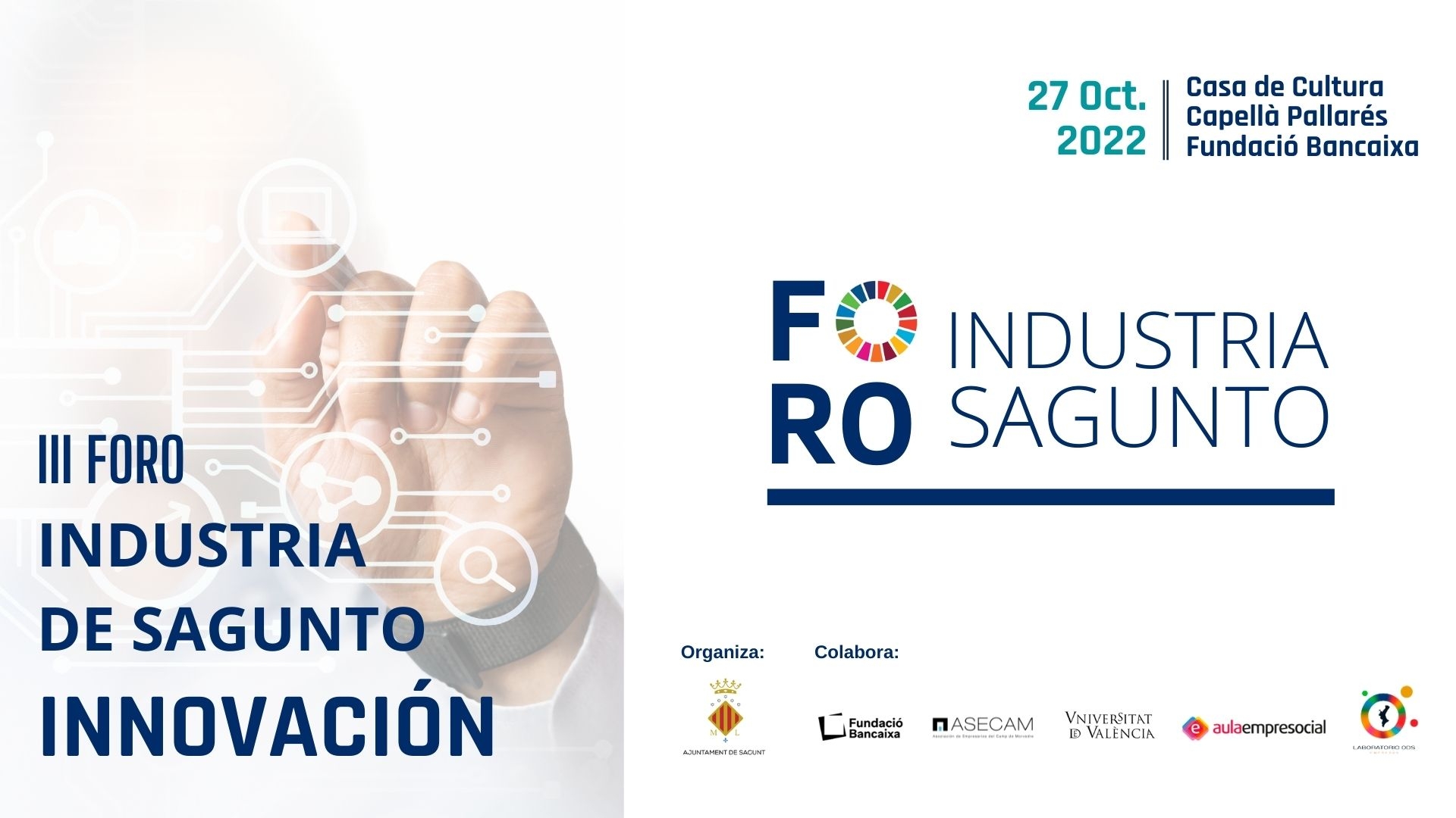 Cartel del III Foro Industria. Foto: Ajuntament de Sagunt - 