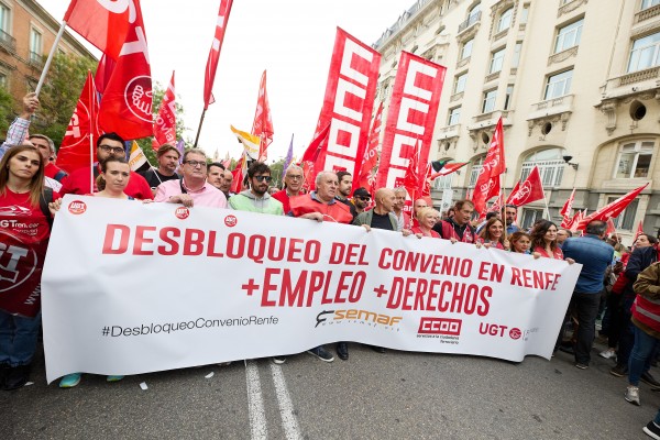Los sindicatos piden ante el Congreso el desbloqueo de la negociación en Renfe