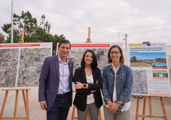 Una nueva vía de peatones y ciclistas mejorará la conexión entre Burjassot y València
