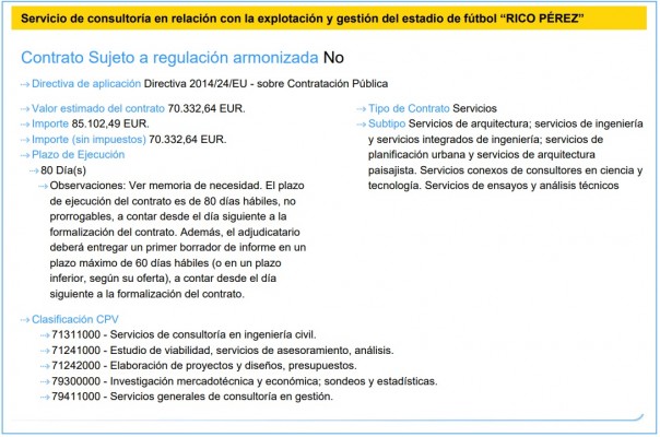 La Generalitat busca que un tercero siente las bases del acuerdo con el Hércules sobre el Rico Pérez
