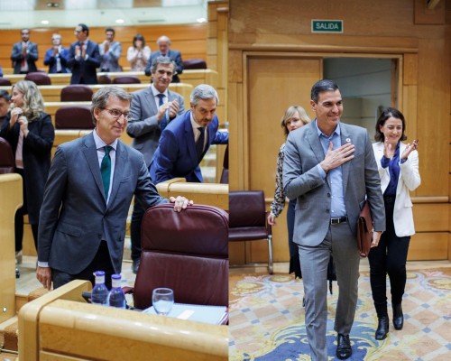 Sánchez exige a Feijóo decir si subiría las pensiones y éste le acusa de que votó para congelarlas