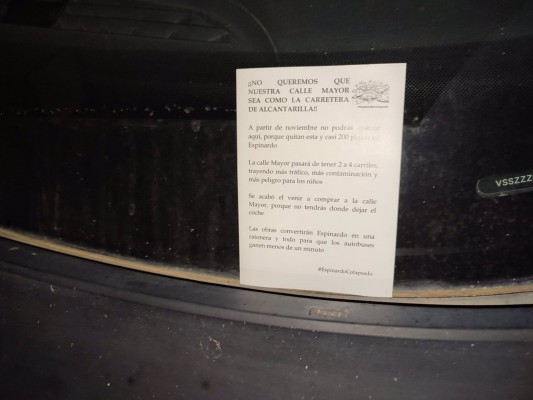 Los vecinos protestan contra el proyecto de la Calle Mayor: 