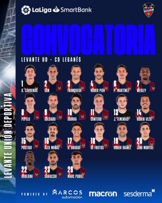 Mustafi, Campaña y Musonda, fuera de la convocatoria del Levante
