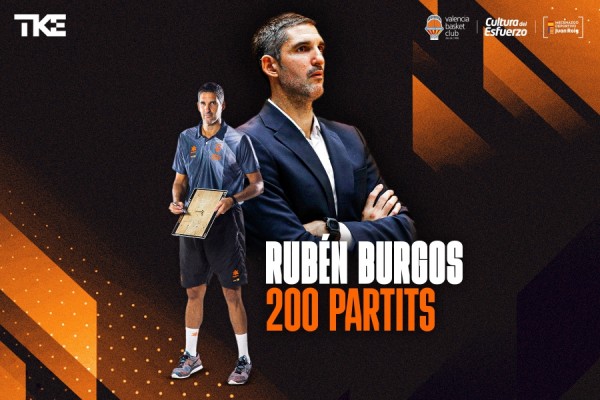 Rubén Burgos llega a los 200 partidos y entra en el pódium de Valencia Basket
