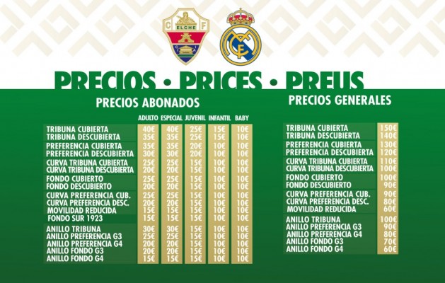 El Elche pone a la venta hasta las localidades de visibilidad reducida de cara al choque con el Madrid