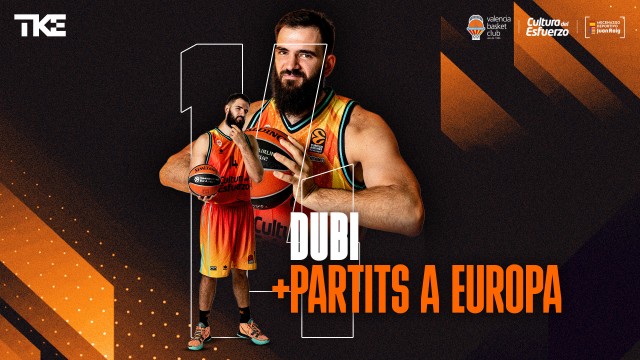 Bojan Dubljevic, jugador con más partidos en competiciones europeas con Valencia Basket

