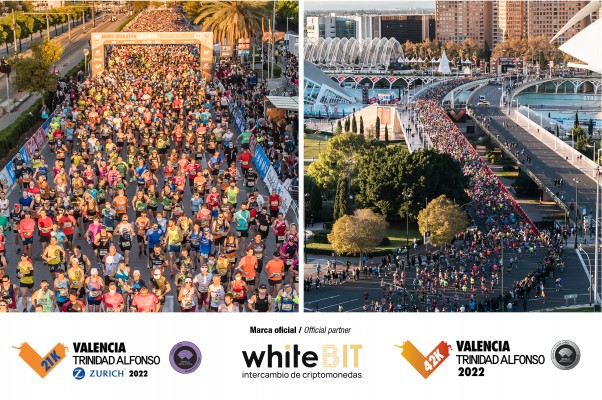WhiteBIT refuerza su compromiso con el deporte con el patrocinio del Medio
y Maratón Valencia