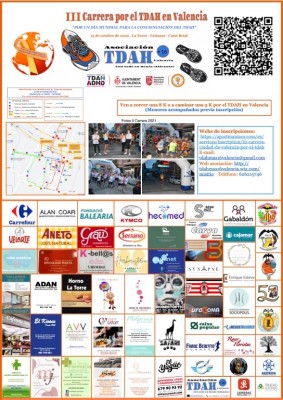 La Asociación TDAH más 16 Valencia visibiliza el TDAH con la
celebración de una carrera solidaria