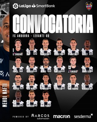 El Levante, a Andorra sin Róber Ibáñez, Campaña ni Mustafi