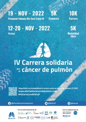 La IV Carrera Solidaria contra el Cáncer de Pulmón de AEACaP recupera el formato presencial y permitirá participar de manera virtual
