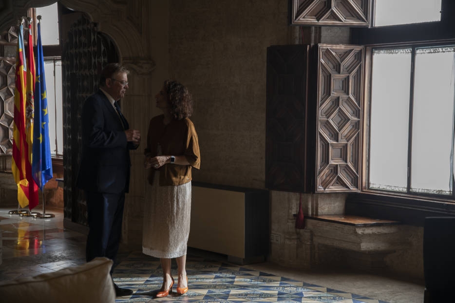 Puig y Montero, en una imagen de archivo de una visita a València de la ministra. Foto: KIKE TABERNER - 