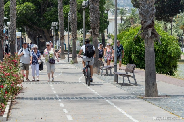 Cartagena busca en Europa cinco millones para 10 kilómetros de carrilles bici y dos aparcamientos disuasorios de 850 plazas