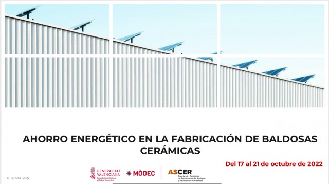 Ascer y el Consell formarán sobre ahorro energético en la fabricación de baldosas cerámicas