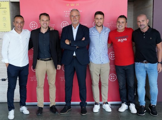 Alessio, Nafti y Paco López, juntos en la reunión de entrenadores de la Federación