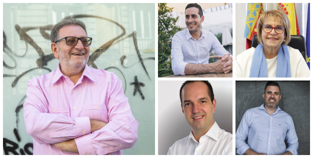 Ros, Bielsa, García, Luján y Mayor, algunos de los alcaldes socialistas favoritos para volver a ganar. Foto: VP - 