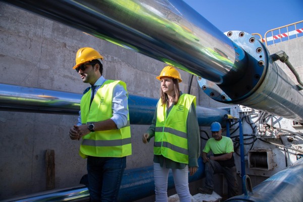 La Emshi inicia las obras de un nuevo tramo de las dos grandes tuberías que asegurarán agua potable
