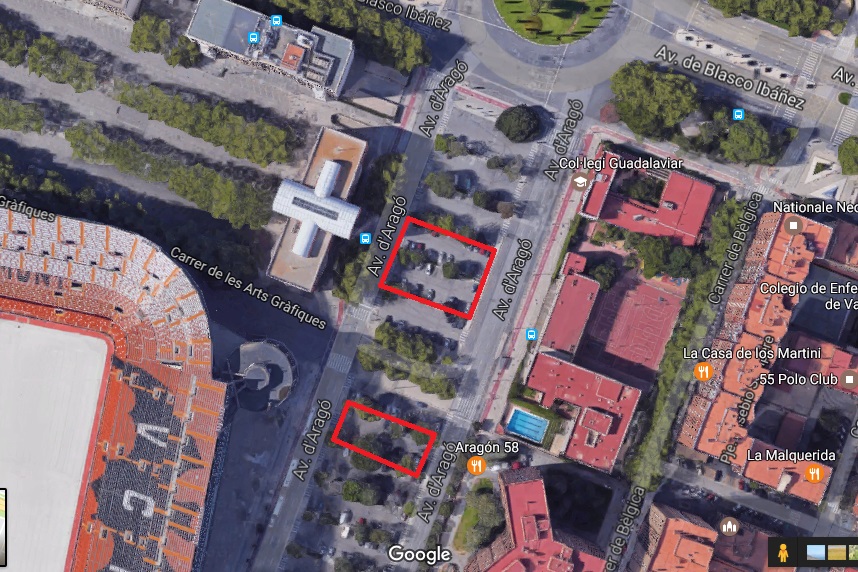 El ajardinamiento de la Avenida Aragón restará 130 plazas de aparcamiento