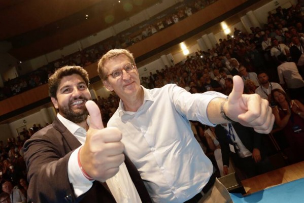 Otro guiño de Feijóo al PP murciano: presidirá con López Miras la Junta Directiva Regional en el Nelva