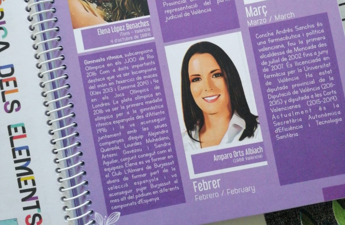 La alcaldesa de la localidad en la lista de mujeres referentes de la agenda. Foto: Moncada Decidix - 