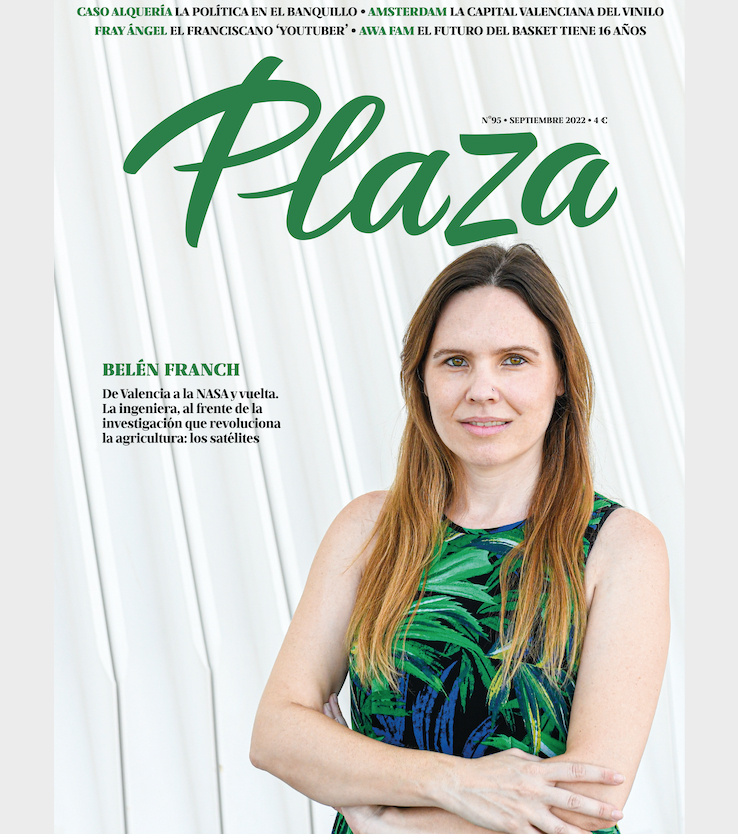 Belén Franch, portada de septiembre de la revista Plaza