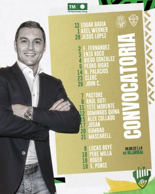 'Fede' Fernández es la gran novedad en la convocatoria de Francisco para medirse al Villarreal