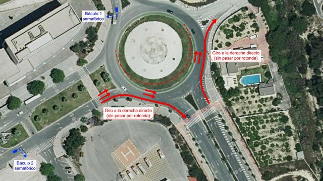 Benidorm mejora la movilidad del Salt del Aigua con cambios en la rotonda y en el parking disuasorio


