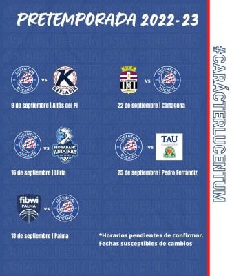 El HLA Alicante disputará cinco amistosos de pretemporada
